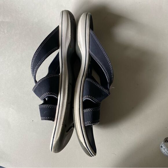 Clarks Collection Sandals Thong Flip flop black 10M - Picture 5 of 7